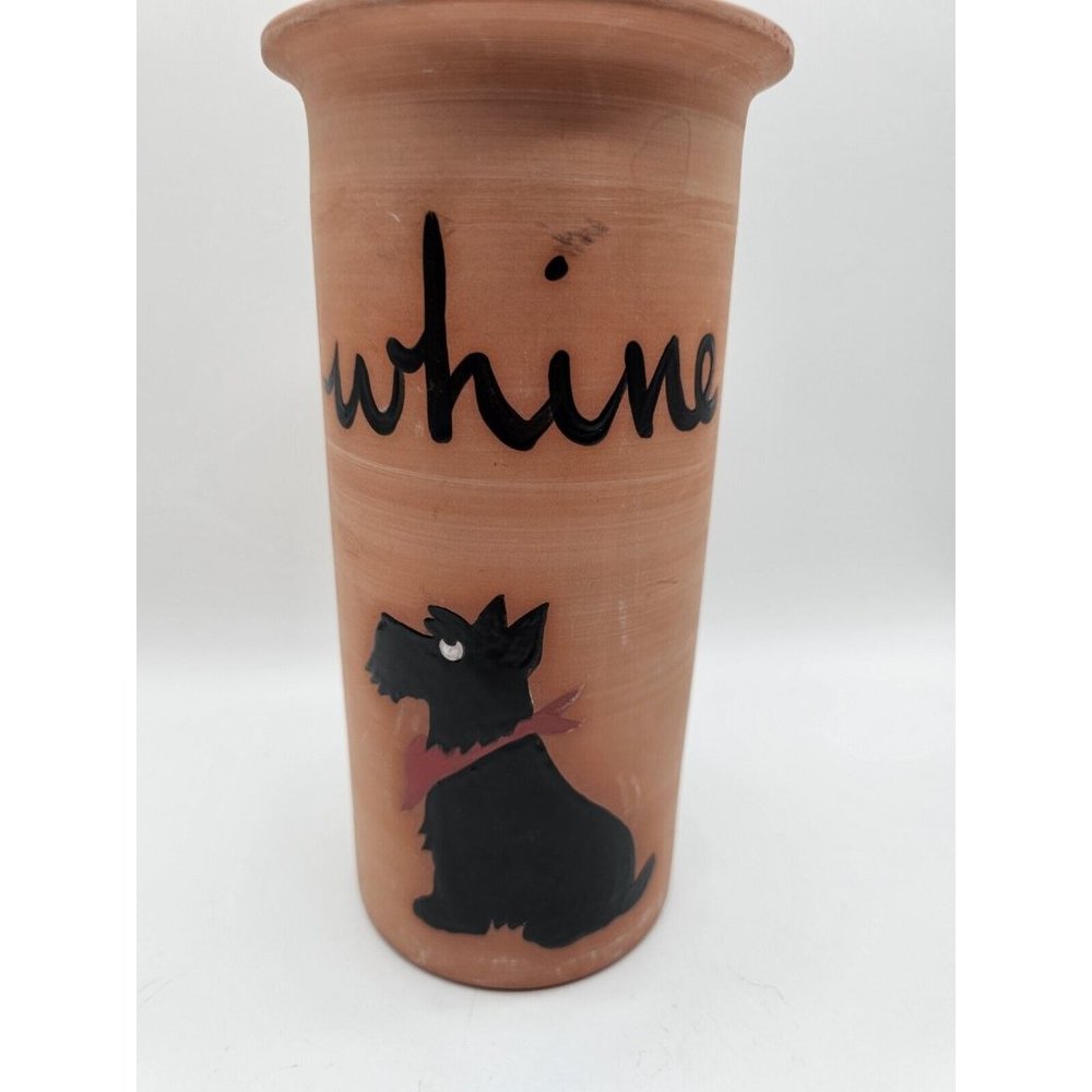 Zeppa Studios Kent Ct Terracotta Wine Bottle Holder Scottish Terrier Dog "Whine" - Picture 5 of 10